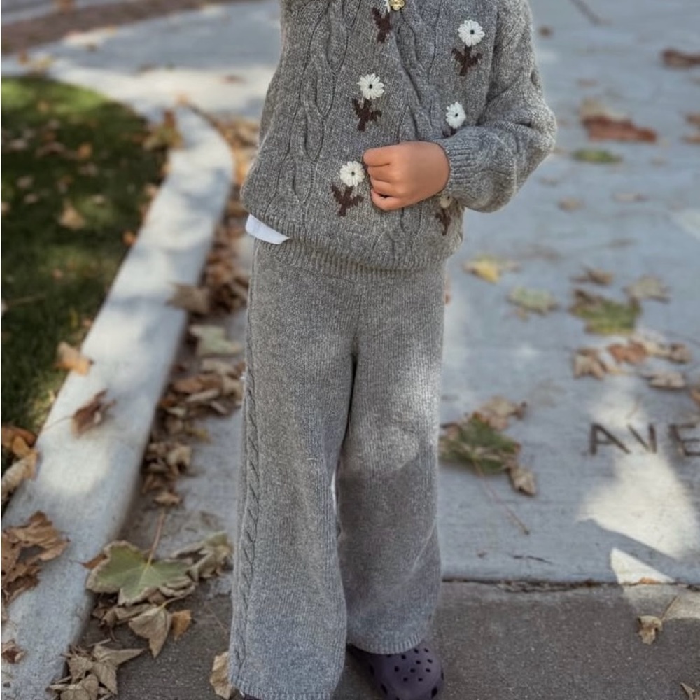 Zara Kids Gray Knit Pants